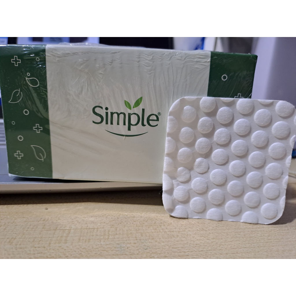 Bông tẩy trang Calla/ Simple hộp 80 miếng Lành Tính & Hiệu quả da trông khoẻ và đàn hồi 100% cotton