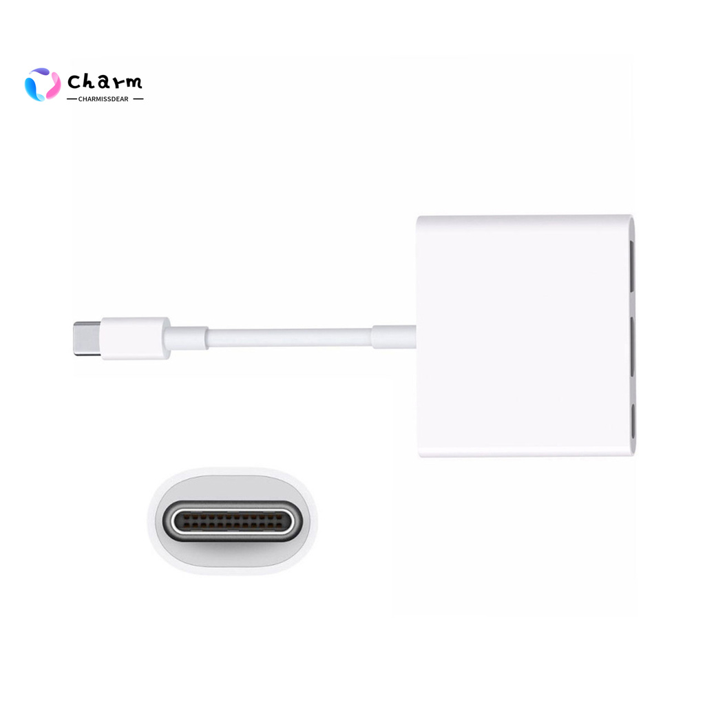 [CS] Stock 3 in 1 Portable USB C to 4K HDMI-compatible HDTV USB 3.0 Type-C PD Adapter for Monitor