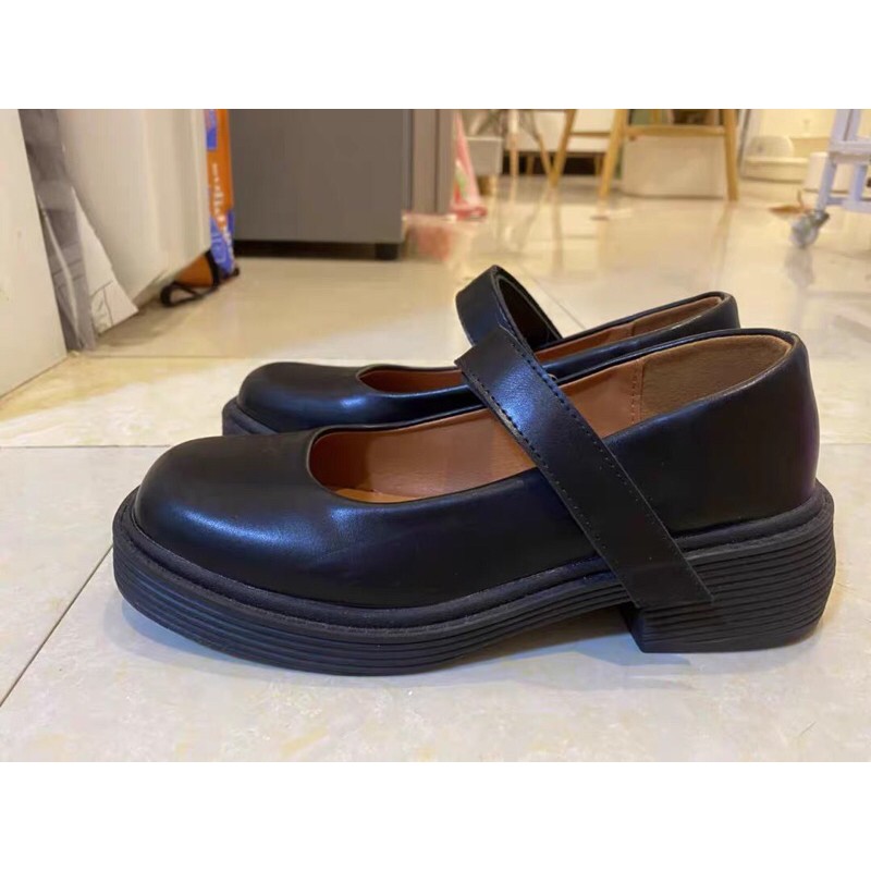 (ORDER-) GIÀY LOLITA ULZZANG QUAI NGANG Giày Da Đế Dày Mũi Tròn quai dan Kiểu Hàn Quốc Cá Tính Cho Nữ oxford | BigBuy360 - bigbuy360.vn