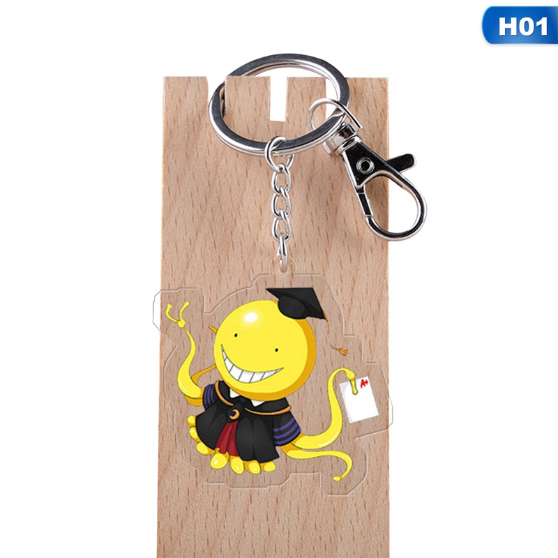 Móc Khóa Hai Mặt Acrylic Họa Tiết Hoạt Hình Anime Assassination Classroom Wvt