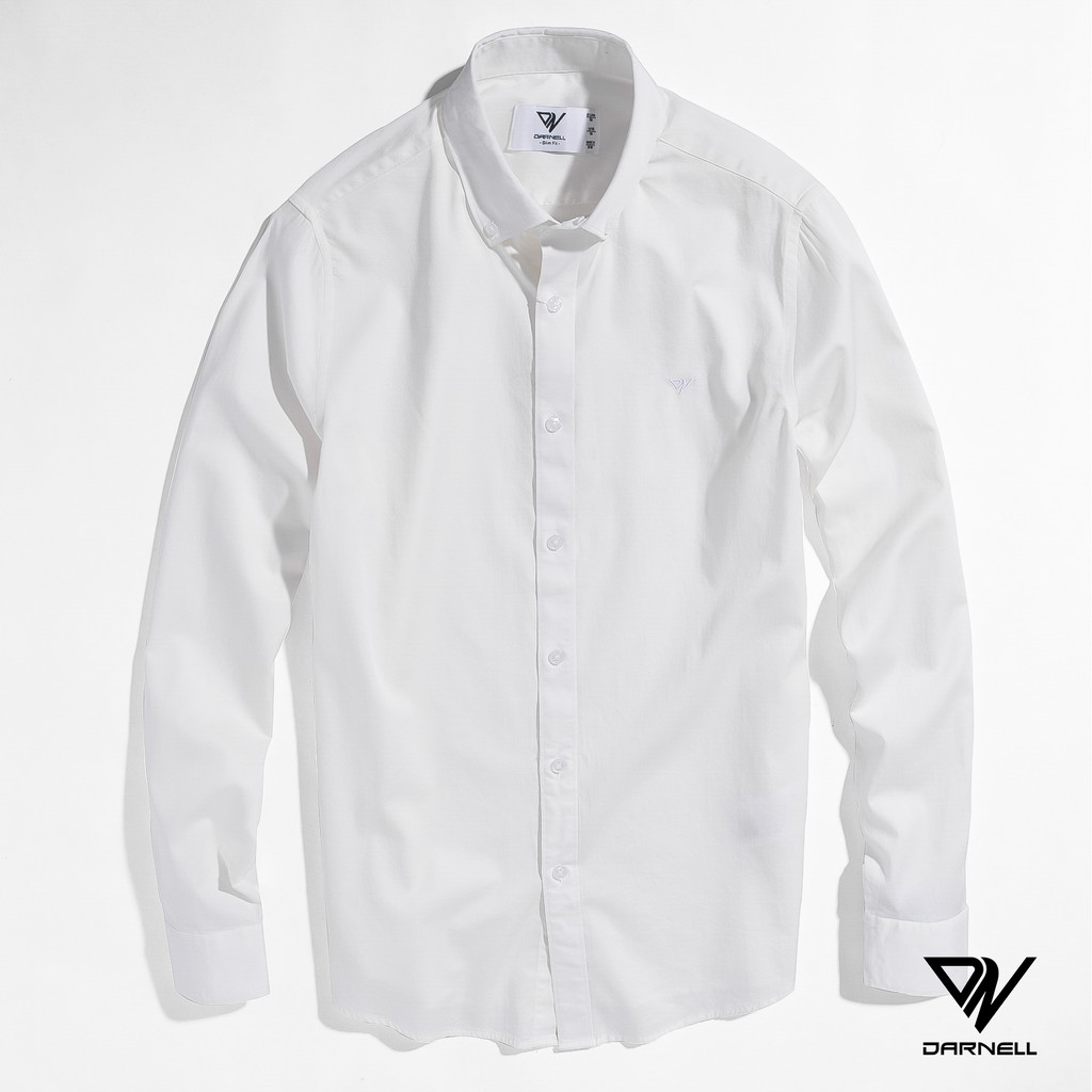 Áo sơ mi nam DARNELL trơn màu tay dài slimfit cao cấp ít nhăn thoáng mát,thấm hút mồ hôi DN12