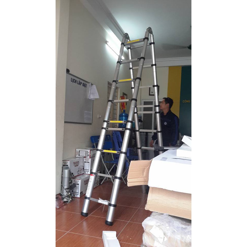 Thanh lý thang nhôm rút đôi 44ai
