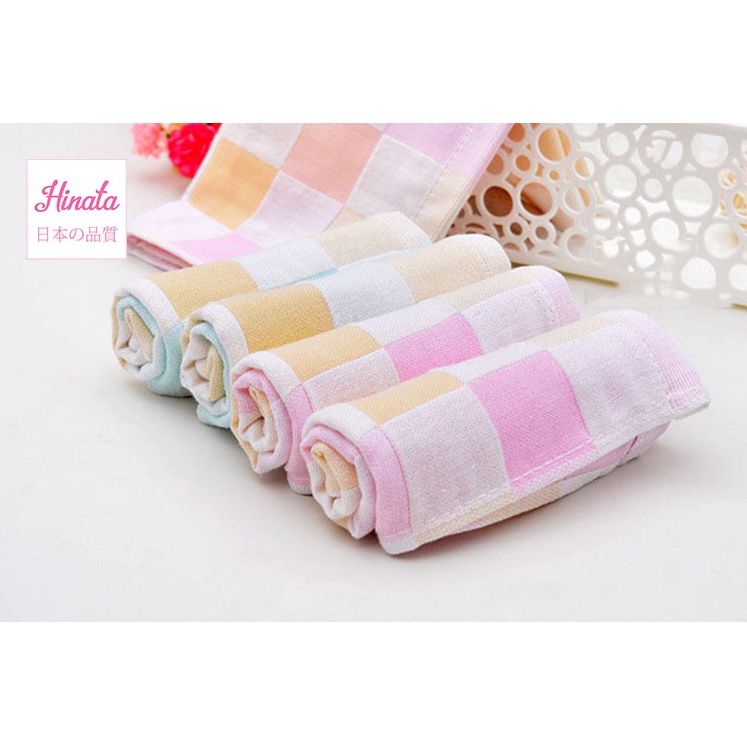 Combo 5 khăn gạc HINATA - 100% cotton, Mềm mại an toàn cho da trẻ em KG05