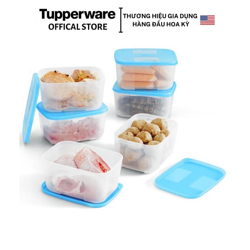 Bộ hộp trữ đông Tupperware Freezermate 650ml (6 hộp) -Hàng chính hãng - Bảo hành trọn đời - Nhựa nguyên sinh, an toàn