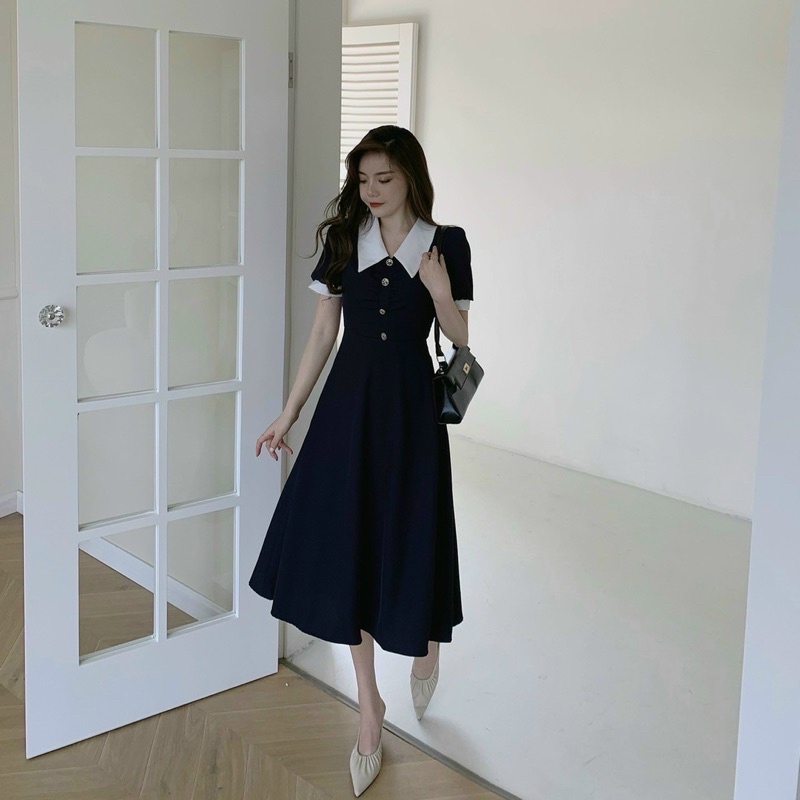 ♥️ĐẦM NAVY CỔ SEN