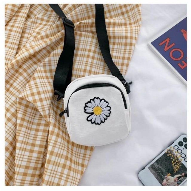 Túi đeo chéo mini cho nam và nữ Túi nhỏ đeo chéo CHAMP chất liệu vải Canvas dày dặn, 3 ngăn chưa đồ, KT 17x15x5cm