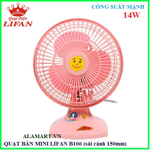 Quạt bàn Lifan B-106 ( màu hồng) | WebRaoVat - webraovat.net.vn