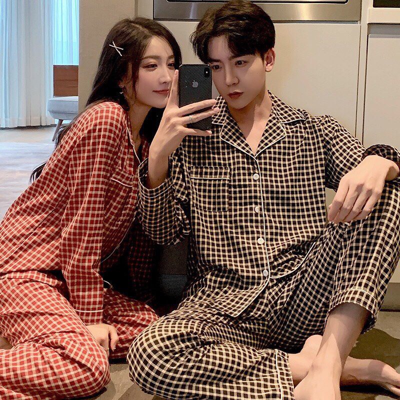 Đồ ngủ mặc couple nam nữ - Bộ pijama chất vải siêu mát dành cho các cặp đôi