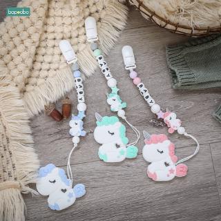 1 cái Baby Teether cá nhân tuỳ chỉnh Pacifier chuỗi dễ thương silicone Unicorn BPA miễn phí đồ chơi