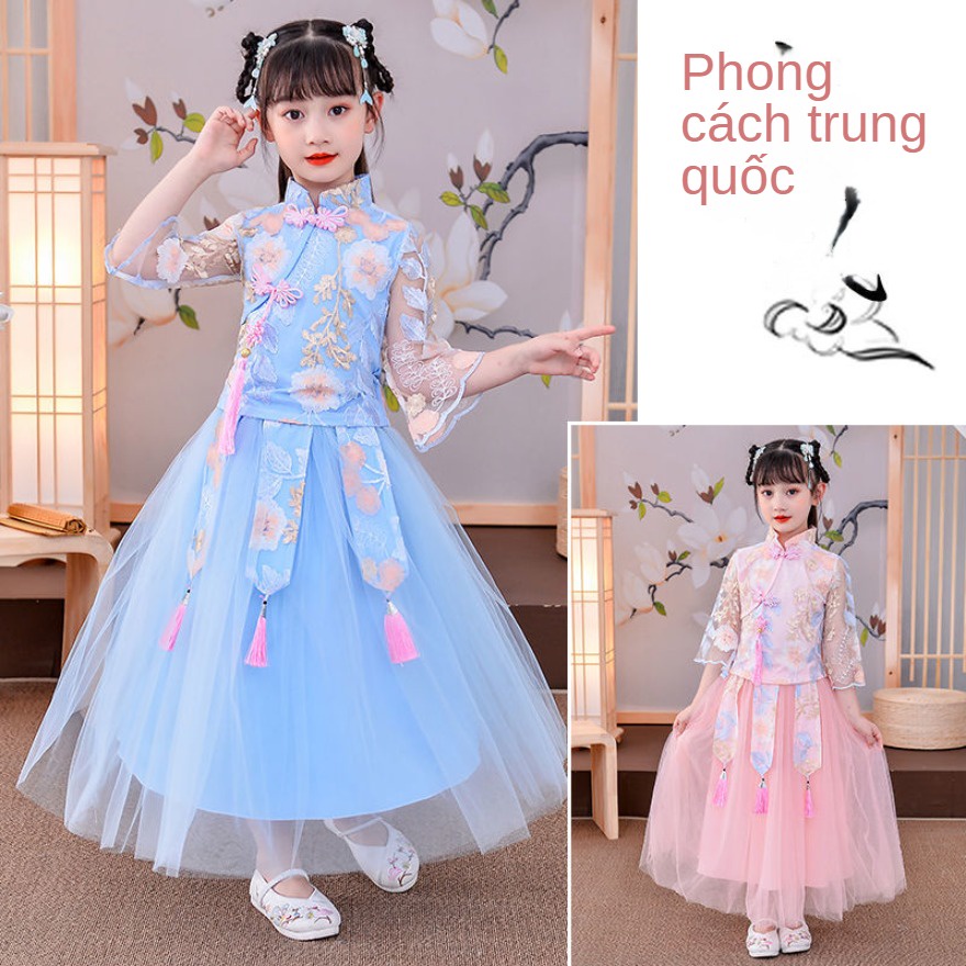 Đầm Hán Phục Phong Cách Trung Hoa Thời Trang Mùa Hè 2023 Mới Cho Bé Gái