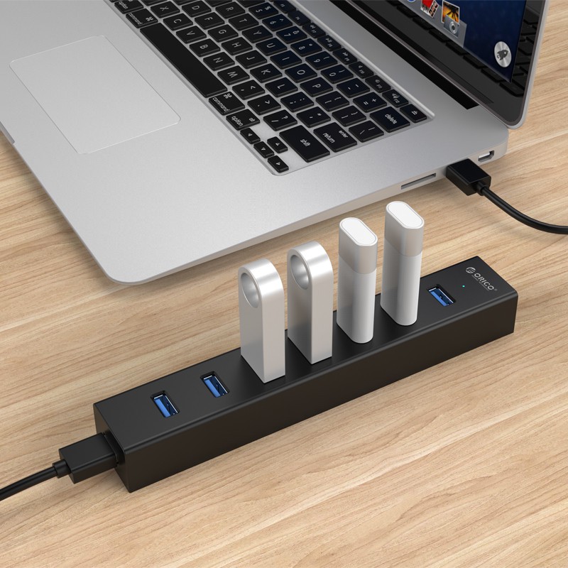 Bộ Chia USB 3.0 7 Cổng Orico- HUB USB 7 Port - Hàng Chính Hãng