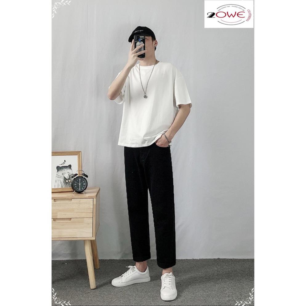 Quần jbaggy jean nam ống suông rộng+ áo phông tay lỡ unisex bán kèm deal sốc style hàn quốc !