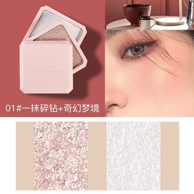 Phấn Bắt Sáng, Má Hồng Kèm Hightlight Laisly Tạo Khối 2 Lớp Kèm Gương Nội Địa Trung | BigBuy360 - bigbuy360.vn