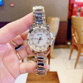 Đồng hồ nữ chính hãng bulova 98p140 - máy quartz pin - kính cứng