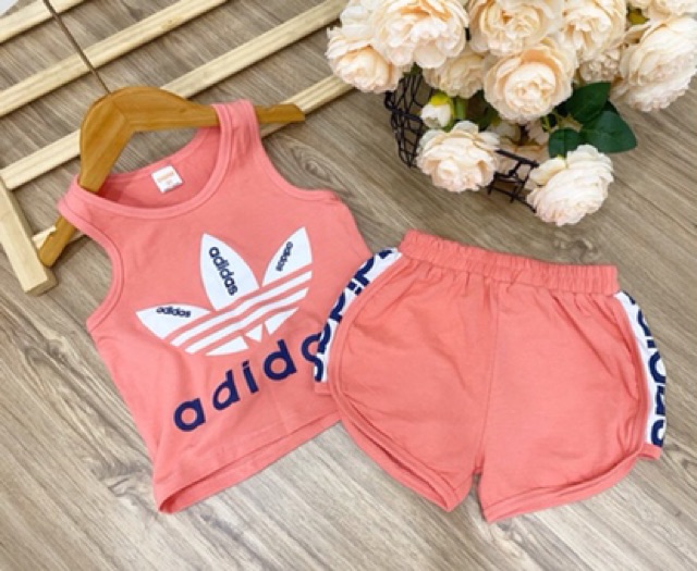 Size đại - Bộ ba lỗ thun cotton dáng thể thao quần đùi xinh đẹp, thoải mái cho bé gái size từ 23 đến 40kg
