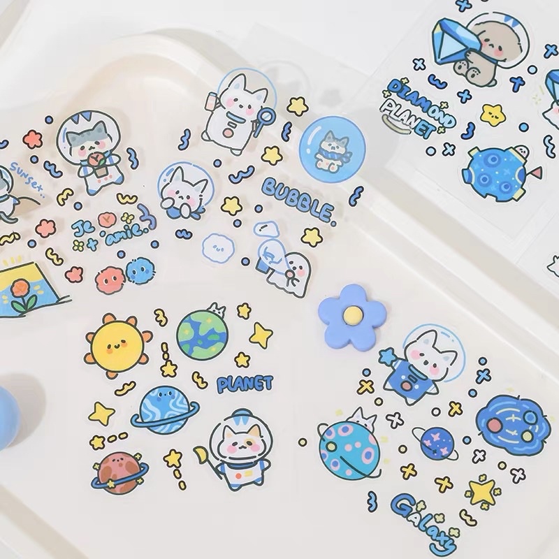 Sticker Hộp 450 miếng dán Trang Trí Họa Tiết Hoạt Hình Sáng Tạo  - Tặng Hình Xăm Dán