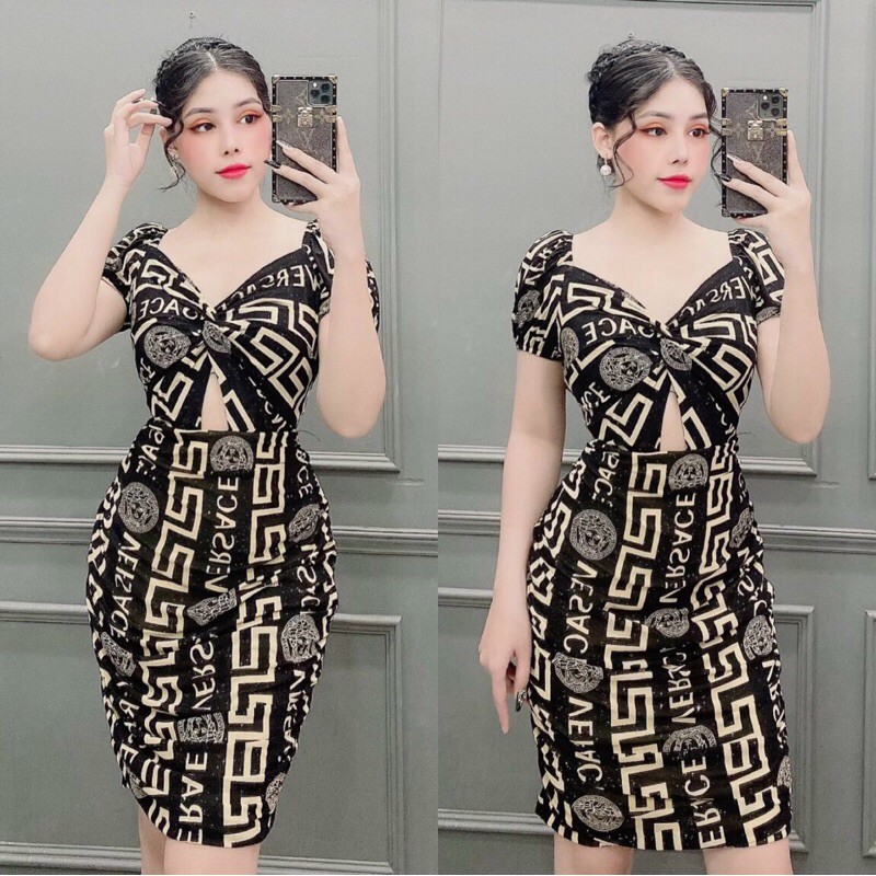 ĐẦM BODY CHỮ CHÉO NGỰC