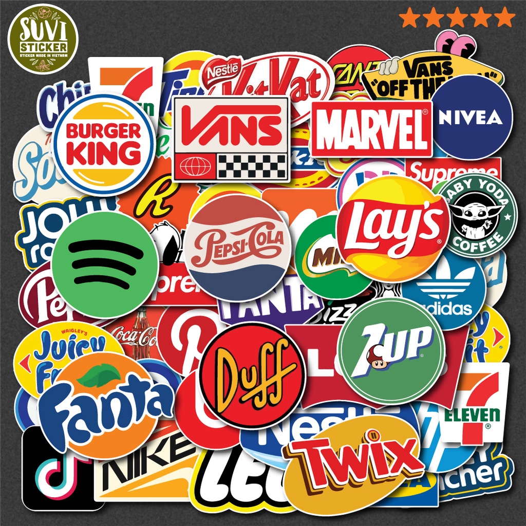 50 Sticker Vintage Local Brand chống nước sticker dán mũ bảo hiểm, laptop, điện thoại, đàn guitar, vali. MSP: SV48