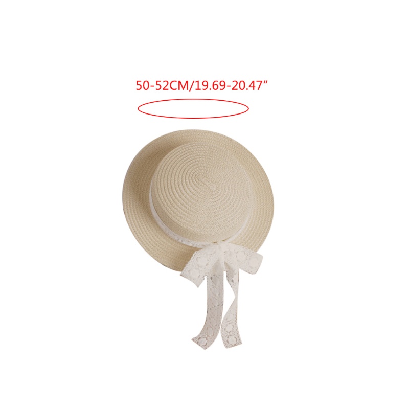 Brroa Nón Cối Rộng Vành Phối Ruy Băng Ren Chống Nắng Thời Trang Đi Biển Mùa Hè Cho Bé