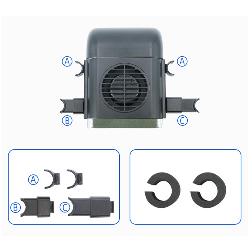 Bộ quạt làm mát USB SEAMETAL 3 tốc độ không ồn điều chỉnh được tốc độ gắn lưng ghế xe hơi