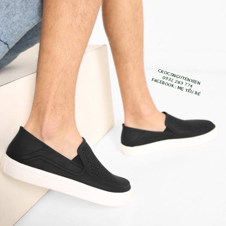 Giày nhựa đi mưa chống hôi chân -Croslite-Citilane-Roka-Slip-on cho nam màu Đen | BigBuy360 - bigbuy360.vn