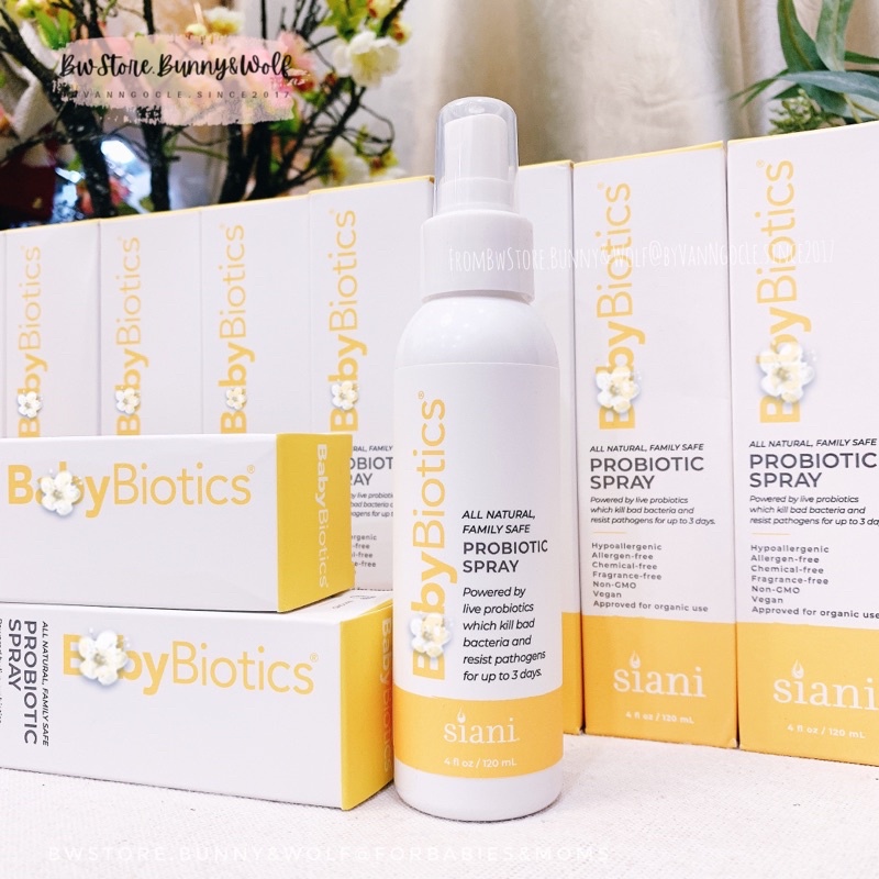 Xịt Men Vi Sinh BabyBiotics Mỹ - chai 120ml dành cho bé từ 0m+