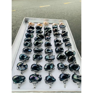 Nhẫn trai dị thiên nhiên freesize khung bạc 925