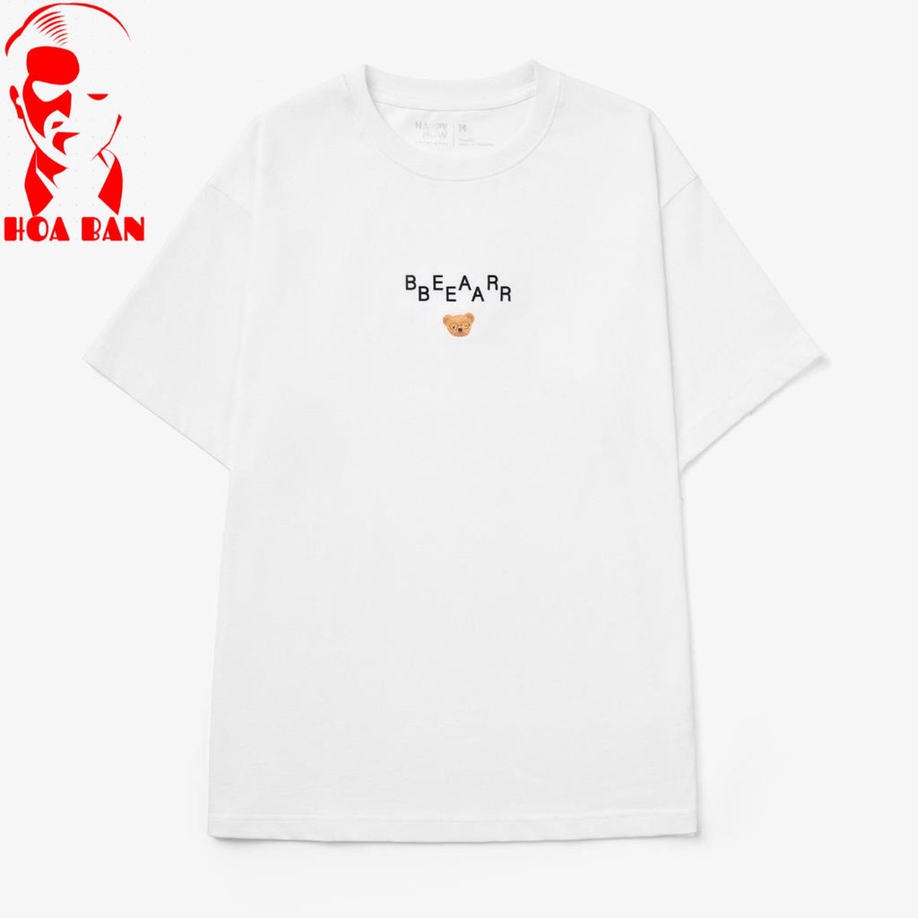 Áo thun unisex SIMPLEBEAR vải cotton dệt kim sợi đôi, form oversize, trẻ trung, năng động - HAPPYHOW