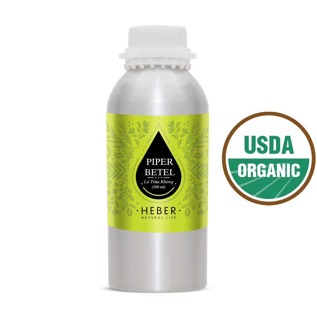 (Chai Lớn 500ml/1000ml)Tinh Dầu Lá Trầu Không Piper Betel Heber Natural Life, Cao Cấp Nhập Khẩu, Thiên Nhiên Nguyên Chất