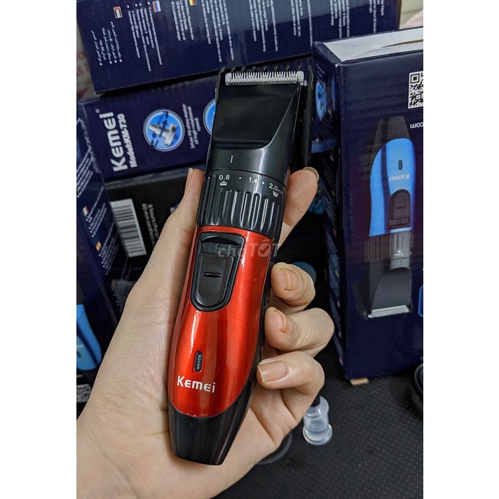 Tăng đơ cắt tóc gia đình-Tông đơ kemei km-730,cắt cho người lớn,cho trẻ nhỏ(kèm:Kéo tỉa-Kéo Cắt_Ngoáy tai)-BH 12 THÁNG