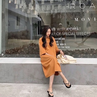 Đầm polo suông rộng