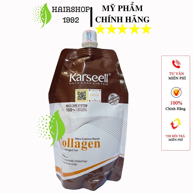 Kem ủ tóc – hấp tóc colagen karseell💗Free Ship💗phục hồi tóc khô xơ hư tổn 500ml