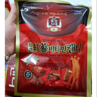 Kẹo hồng sâm vitamin e có đường Hàn Quốc 200g