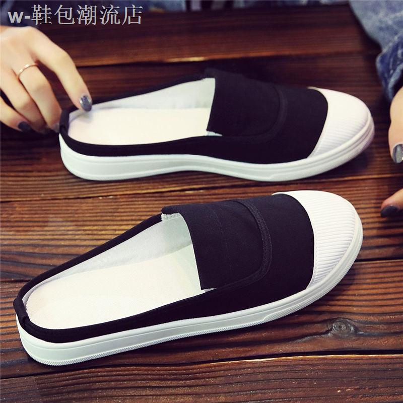 1 wlx Giày Lười Vải Canvas Thời Trang Mùa Hè Phong Cách Hàn Quốc Dành Cho Nữ