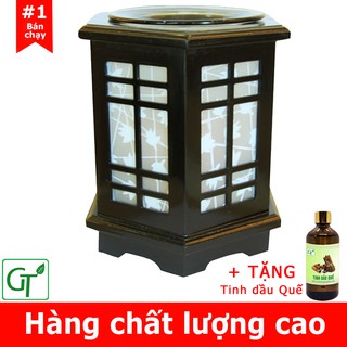 Đèn Xông Tinh Dầu 💖𝙁𝙍𝙀𝙀𝙎𝙃𝙄𝙋💖 Đèn Đốt Tinh Dầu Gỗ Lục Giác + Tặng Tinh Dầu Quế + Tặng Bóng Dự Phòng