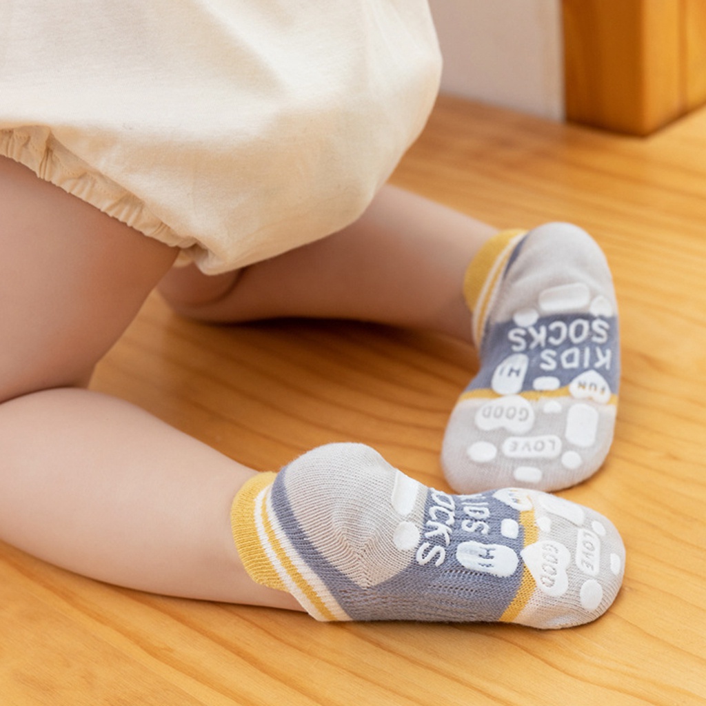 Set 5 Đôi Tất Lưới Chống Trượt Cho Bé Từ 0-12 Tuổi