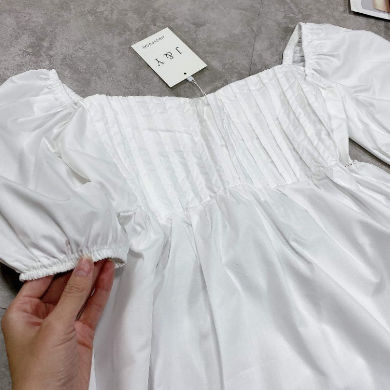 Váy babydoll xếp ly ngực hot hit Chất thô lụa QC siêu đẹp, xếp ly chuẩn mẫu , dáng xoè