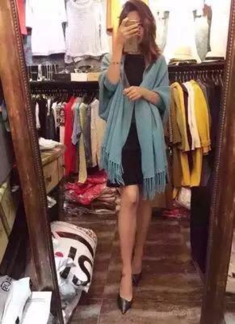 Áo len kiểu khăn choàng