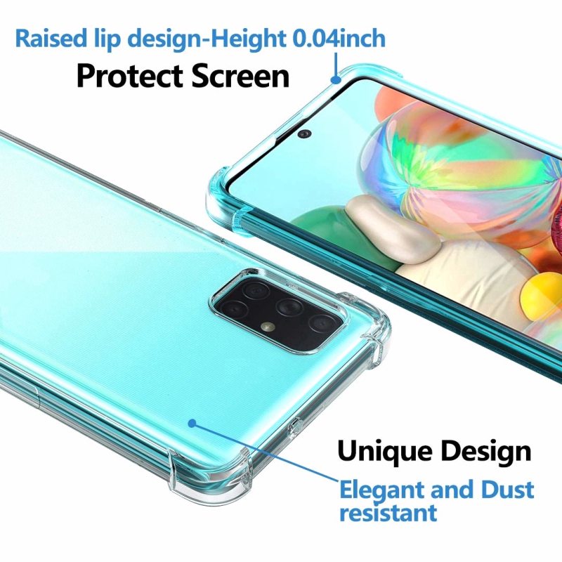 Ốp điện thoại 3 trong 1 bảo vệ camera dành cho Samsung A51 A71