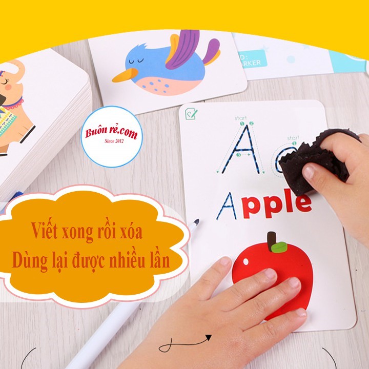 Bộ thẻ học thông minh viết xóa giúp bé học dễ dàng thú vị -Buôn rẻ 00131