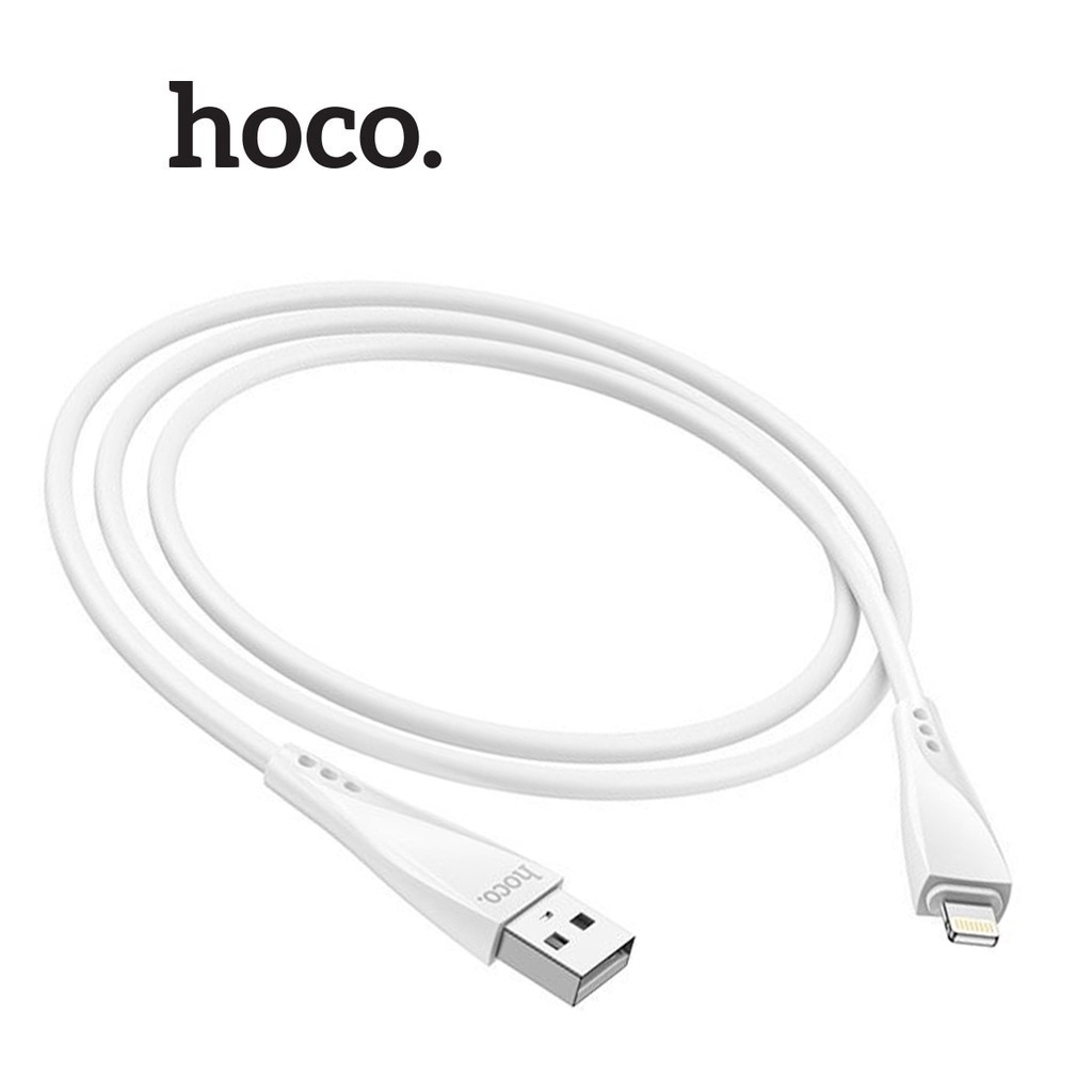 Cáp sạc 2.4A Hoco DU16 Lightning dây silica siêu bền chịu được nhiệt độ cao cho iPhone/iPad dài 1M