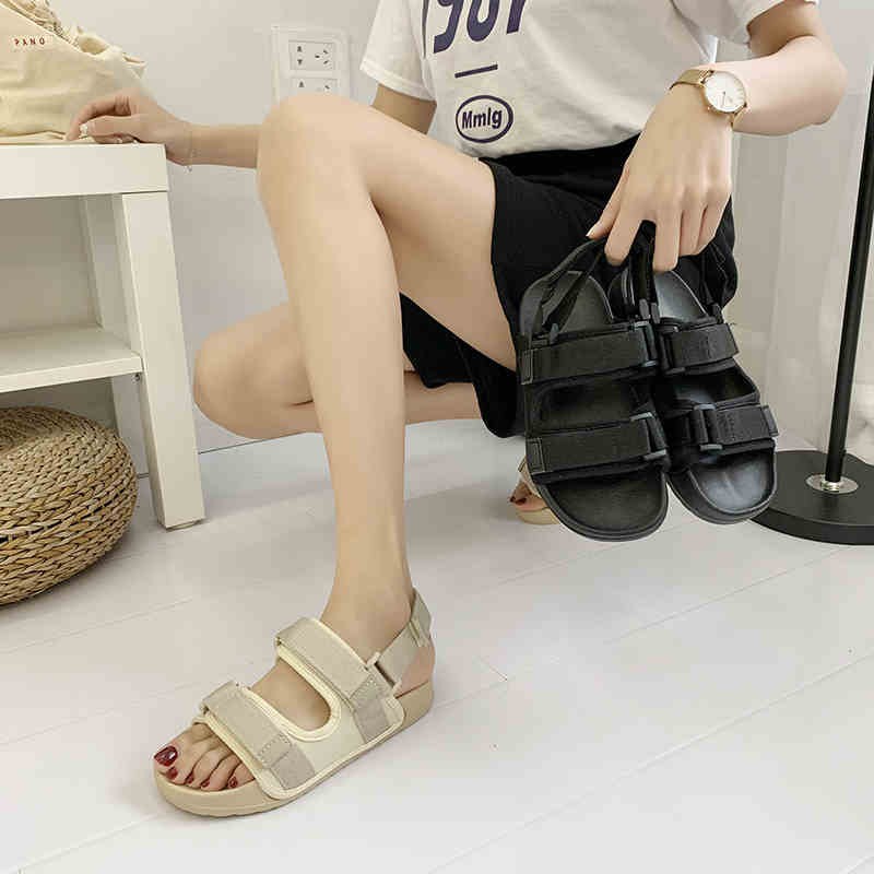 Sandal unisex nam nữ ulzzang đế bằng quai ngang
