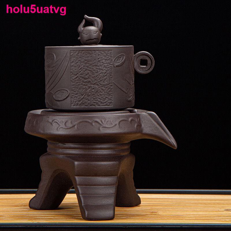 Áo lótBộ ấm trà Zisha lười bán tự động xoay graphite uống gốm sứ Kung Fu Tea Set gia dụng