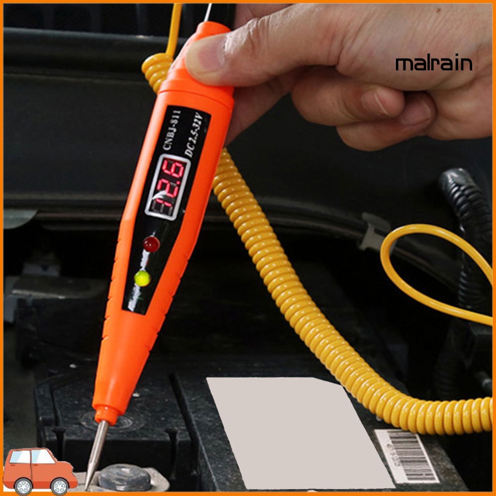 Bút Thử Điện Cho Xe Hơi Màn Hình Hiển Thị Kỹ Thuật Số 2.5-32V