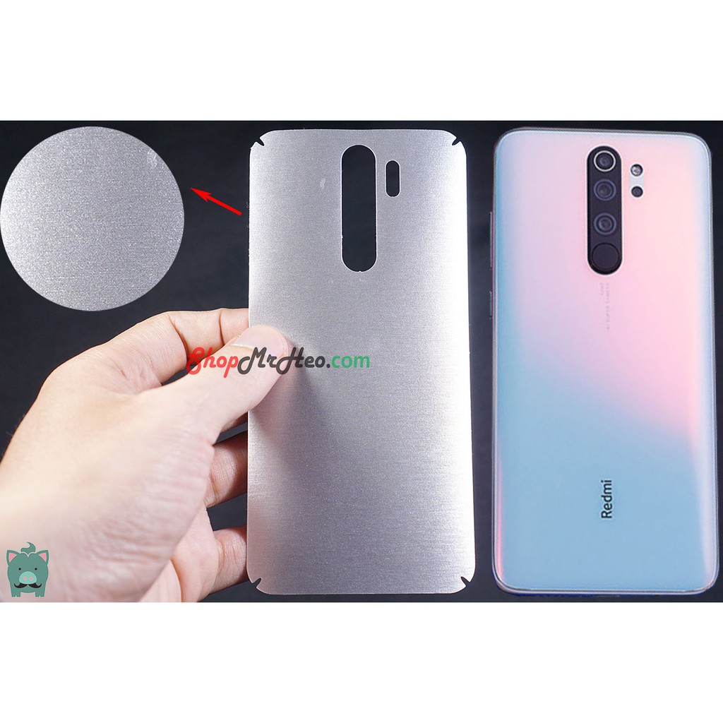 Skin Dán Mặt Sau Lưng Vân Nhôm Xiaomi Note 8 Pro