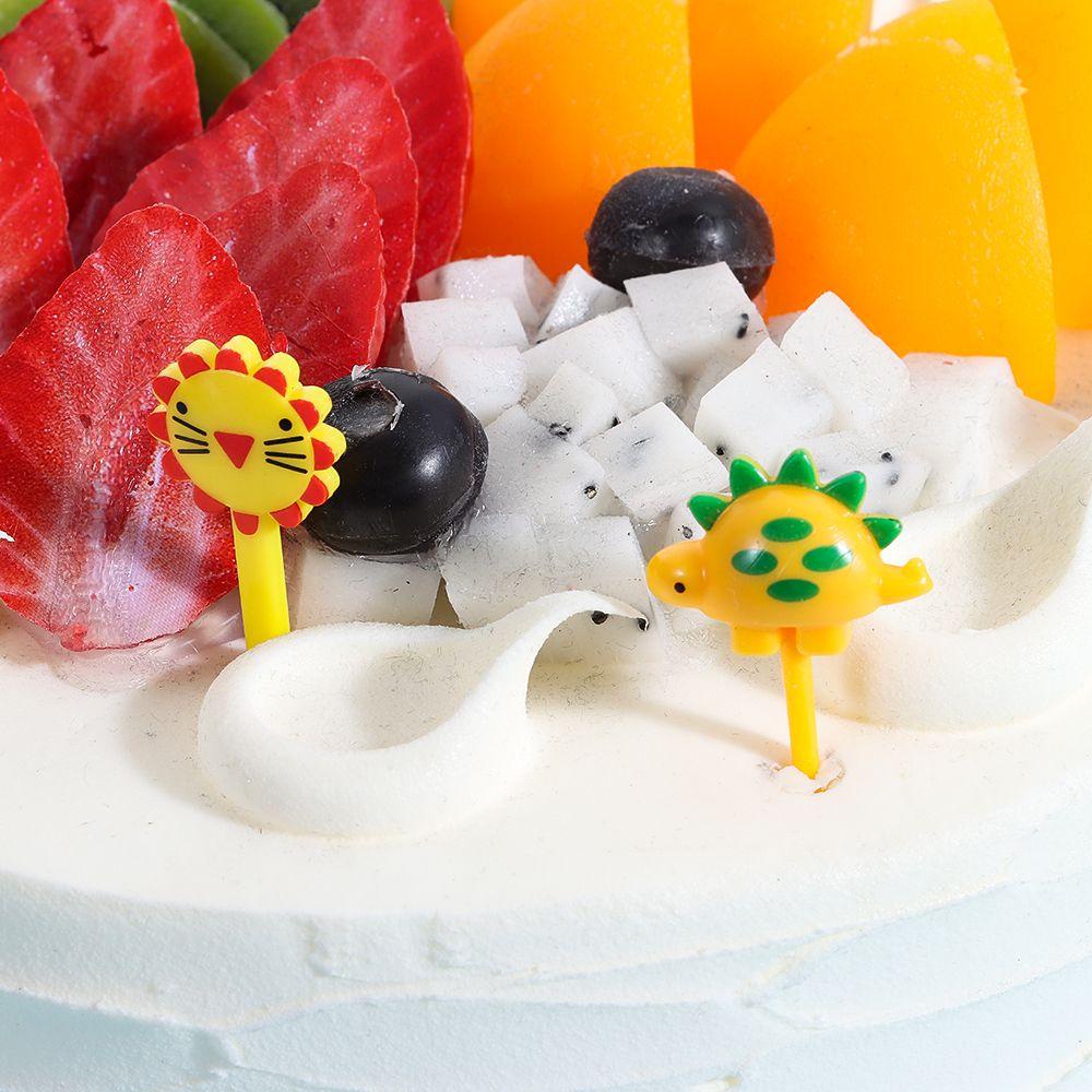 Set 6 / 10 Nĩa Ăn Trái Cây Hình Khủng Long Ngộ Nghĩnh Có Thể Tái Sử Dụng