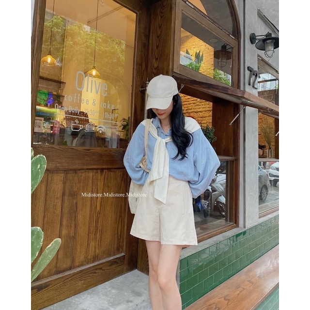 SÉT SMI CỔ NƠ KÈM SHORT KEM