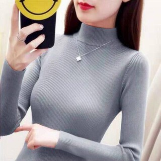 Áo len cổ cao màu đen hàng chuẩn quảng châu