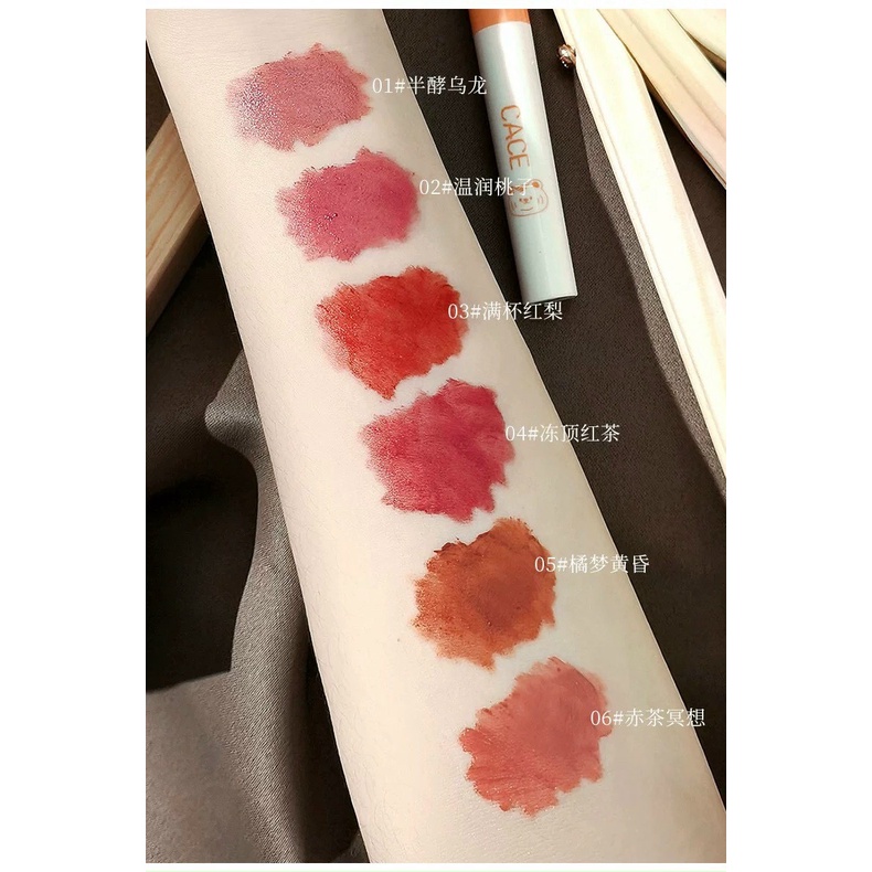 Set 6 cây son kem CACE gấu mẫu mới