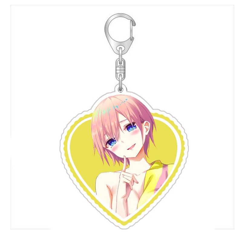 Móc Khóa Mặt Hình Trái Tim ichika nino miku yotsuba itsuki Nhật Bản